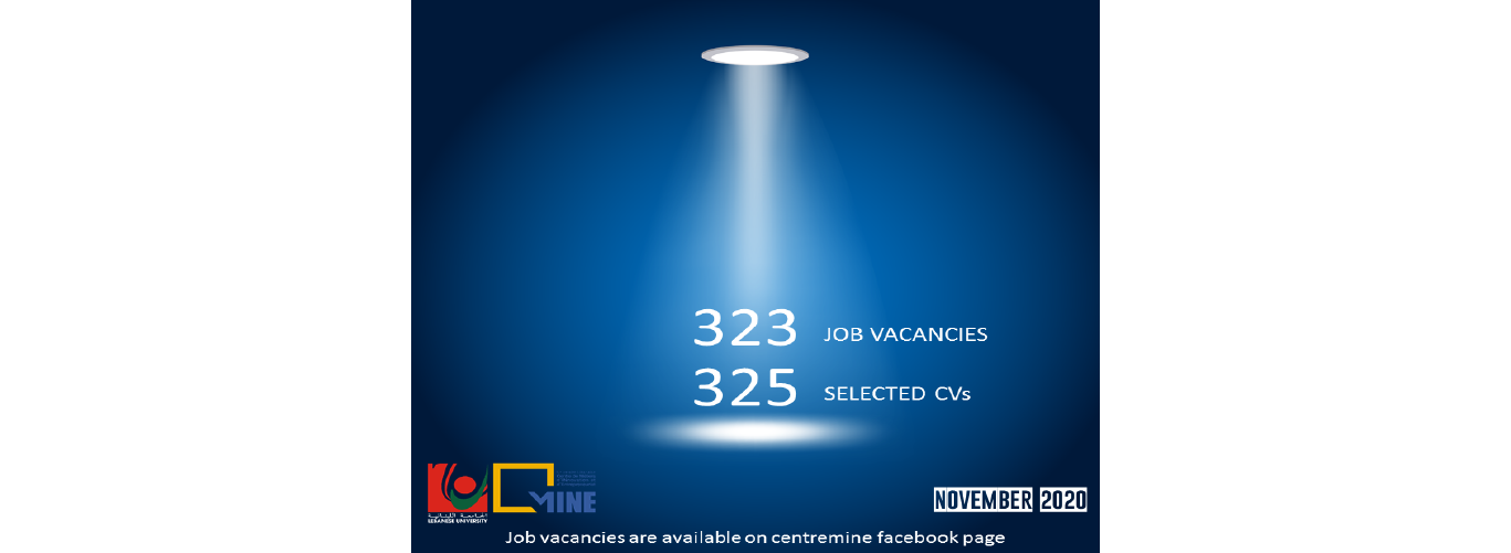 Centre MINE offers more +300 job opportunities during November 2020