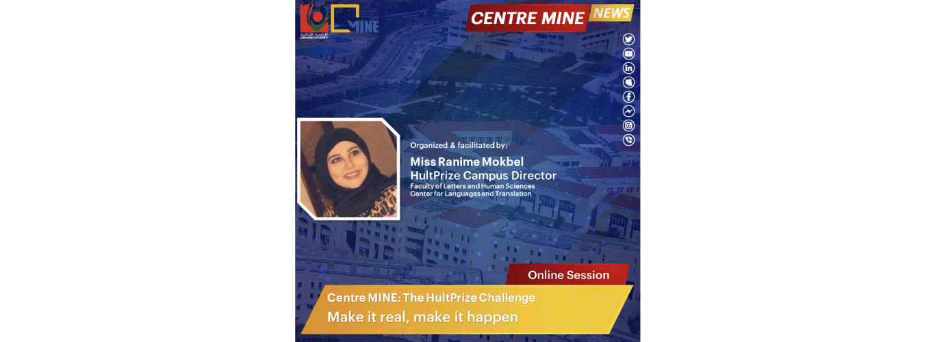 An orientation webinar on “Hult Prize” competition at the Center for Languages and Translation