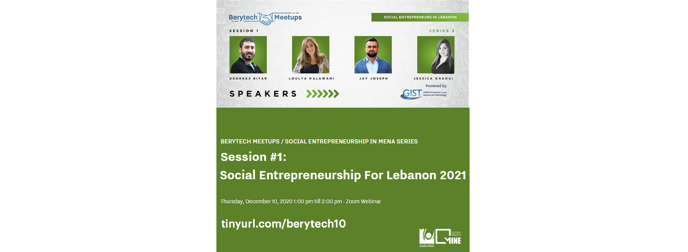 Webinar for Social Entrepreneurship for Lebanon 2021 on December 10, 2020