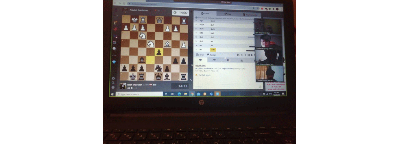 The Lebanese University participates in the “Asian University Rapid Chess Championship”