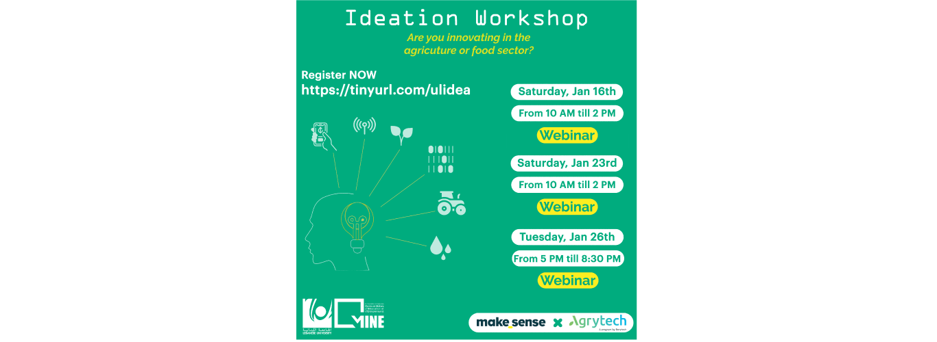 Register for the webinar on Ideation Worshop on 16, 23 and 26 January 2021