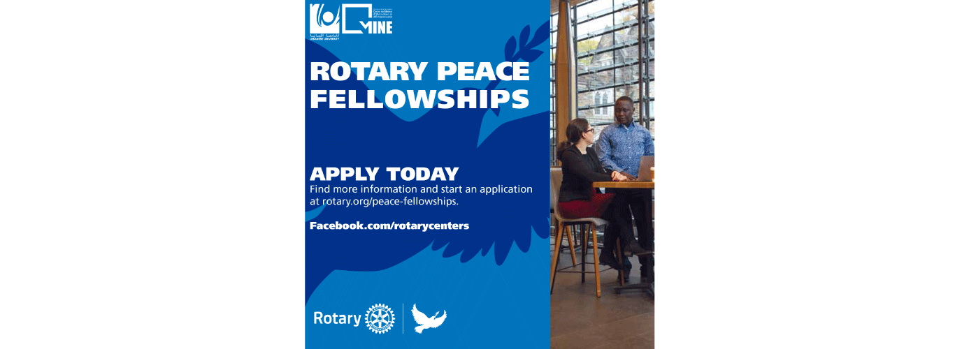 Centre MINE invites you to apply for the Rotary Peace Fellowship program
