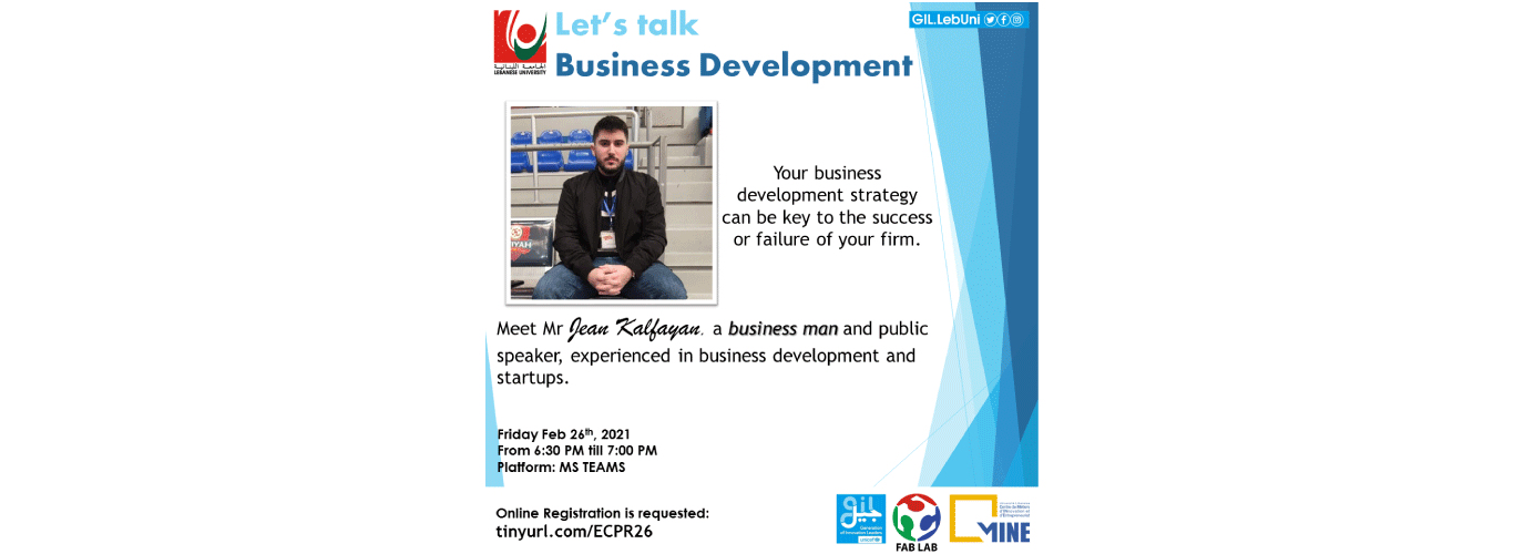 Centre MINE & GIL North invites you to the Business Development Online Conference on 26 February 2021