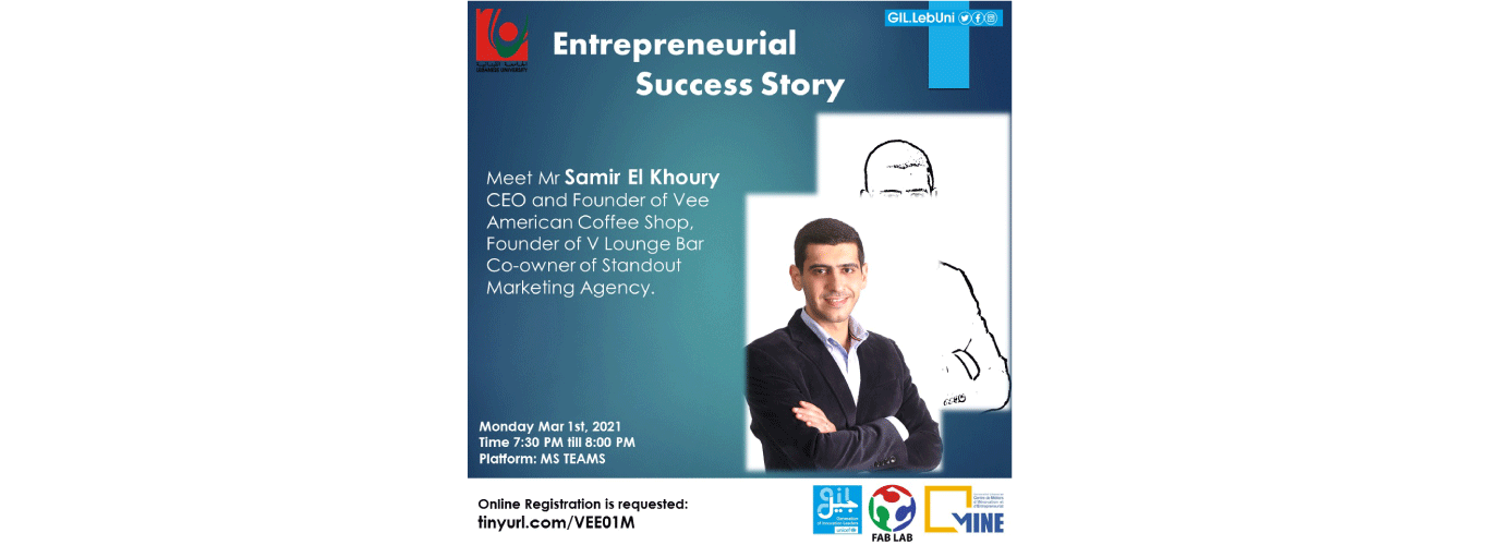 Centre MINE & GIL North invite you to the webinar”Entrepreneurial Success Story” on 1 March 2021