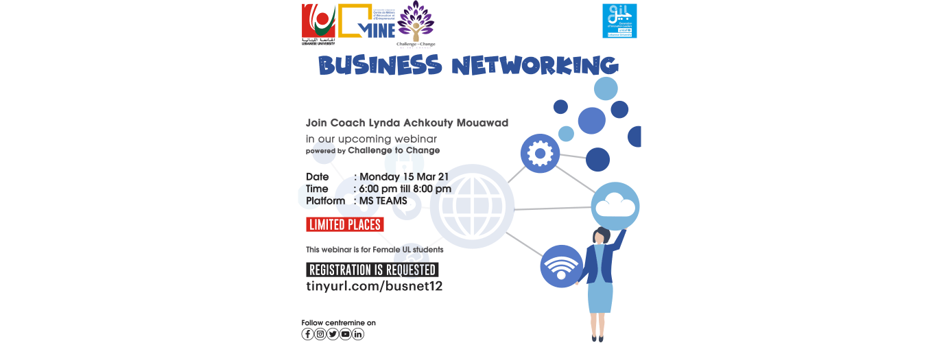 Centre MINE & GIL South invite you to the online webinar “Business Networking” on 15 March