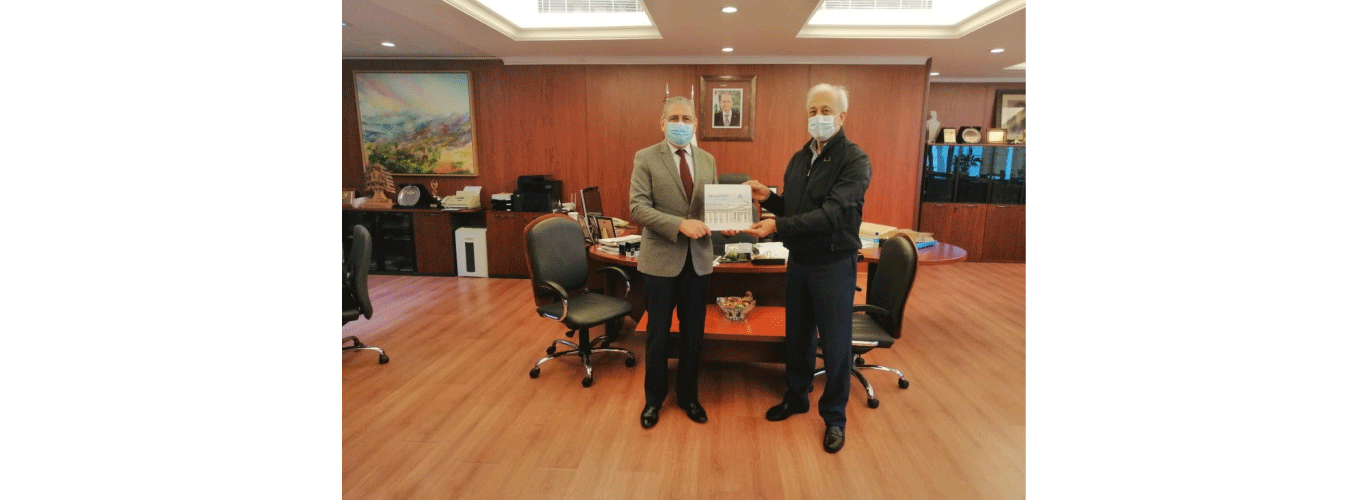 President Fouad Ayoub received Dr. Nizar Daher, President of the Syndicate of Lebanese Fine Artists