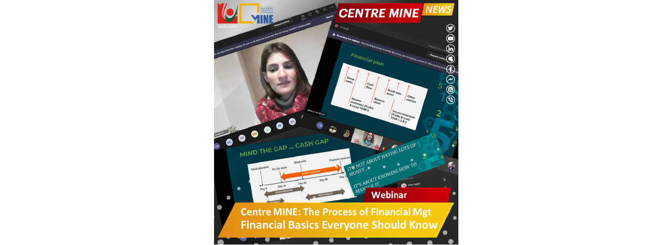 Centre MINE organizes a webinar entitled “The Basics of Financial Management” held on 5-6 and 19 March 2021