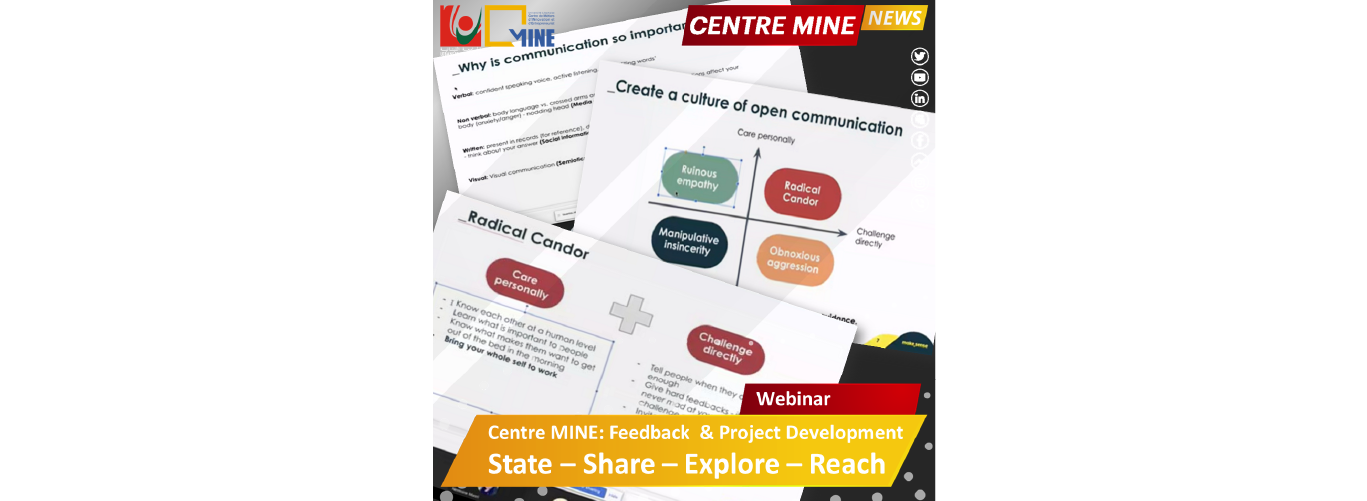Centre MINE organizes a workshop entitled “How to use feedback and develop your project”