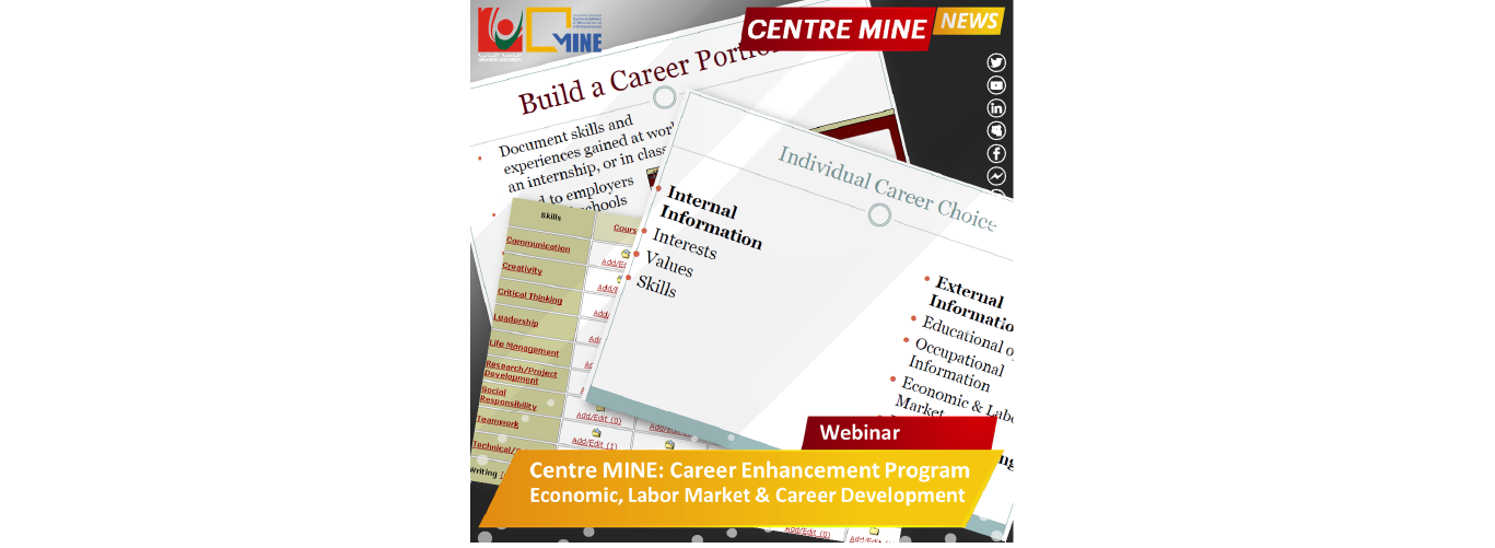 Centre MINE is organizing a webinar on “University Employment Centers”