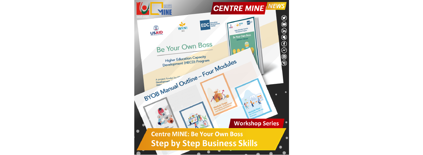 Centre MINE organizes training workshops as part of the “BYOB – Be Your Own Boss” program