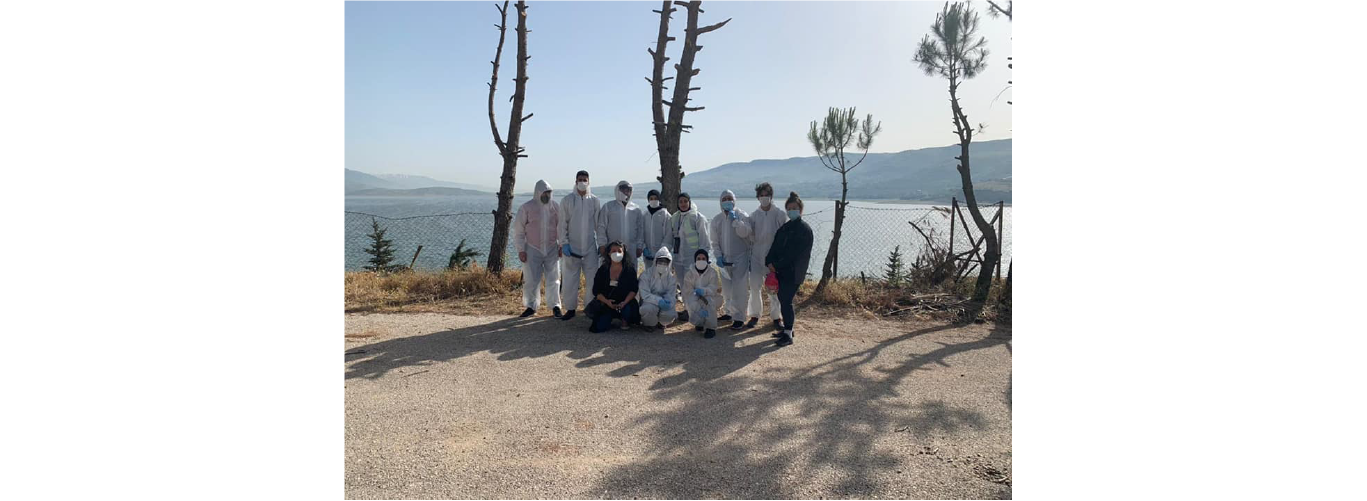 The Lebanese University keeps pace with the campaign to clean up Lake Qaraoun