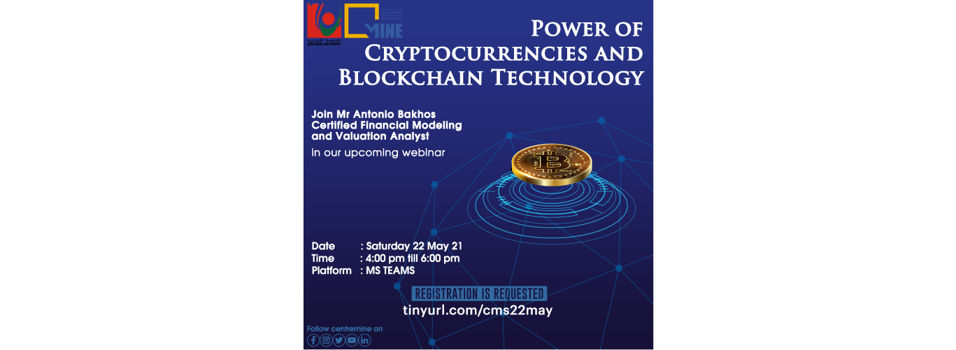 Centre MINE invites you to the webinar : Power of Cryptocurrencies and Blockchain Technology