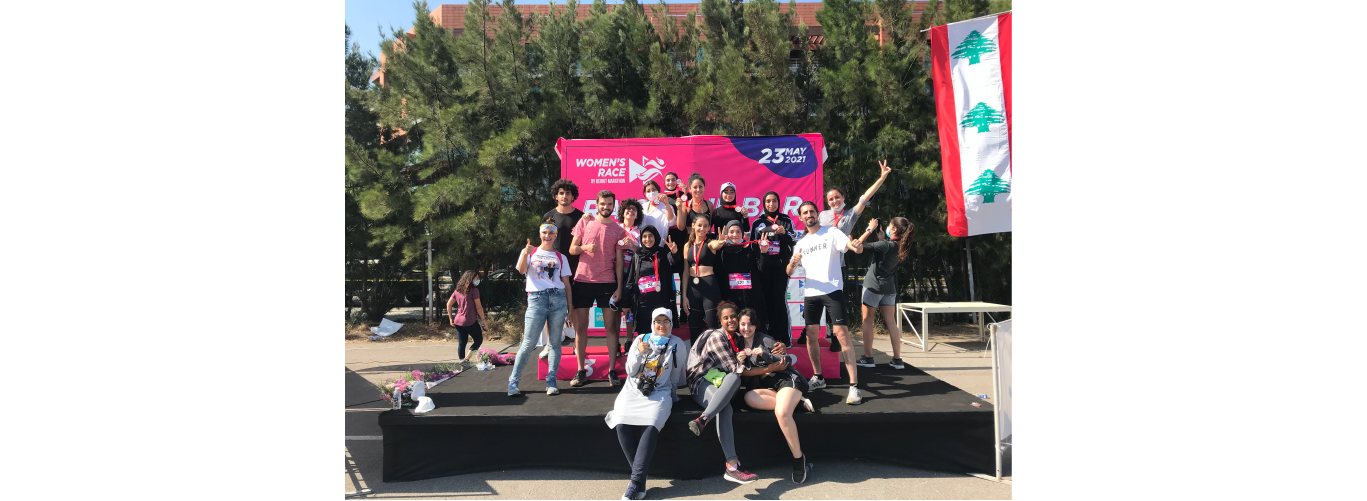 Lebanese University students participate in the “Beirut Marathon” race for women