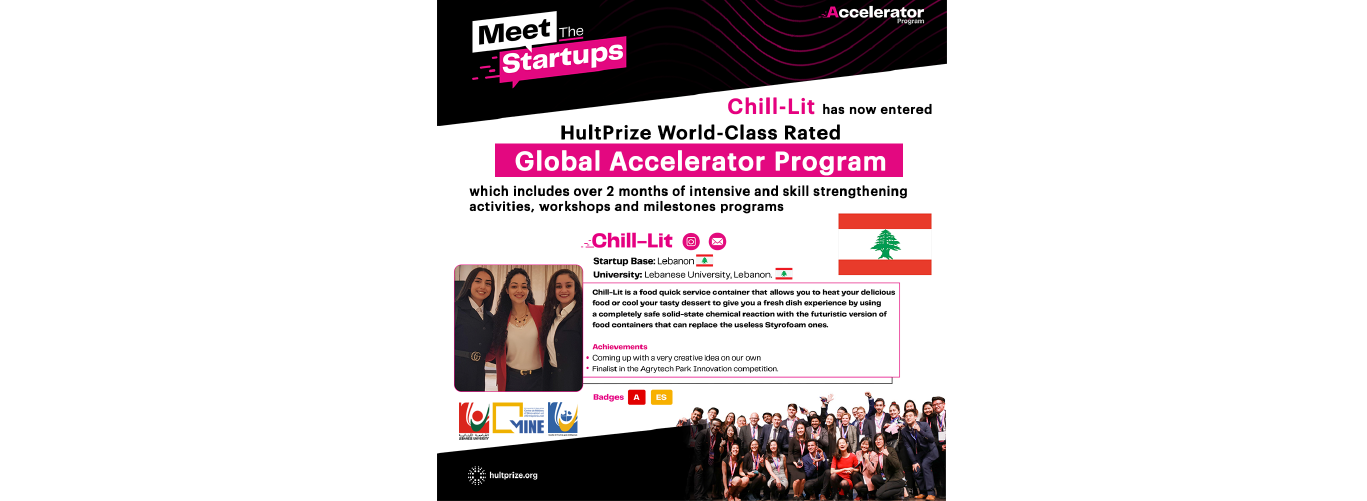 The Faculty of Fine Arts & Architecture team “Chill-Lit” part of Hult Prize Class of 2021