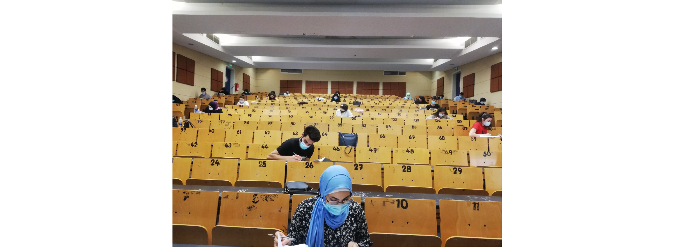 امتحانات الفصل الثاني في كلية العلوم الاقتصادية وإدارة الأعمال – الفرع الأول.. والتزام تام بإجراءات الوقاية من كورونا