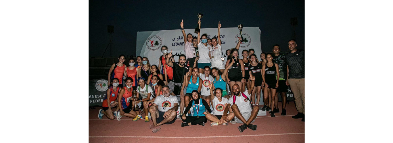 Students from the Lebanese University win a number of Athletics Federation Cup titles