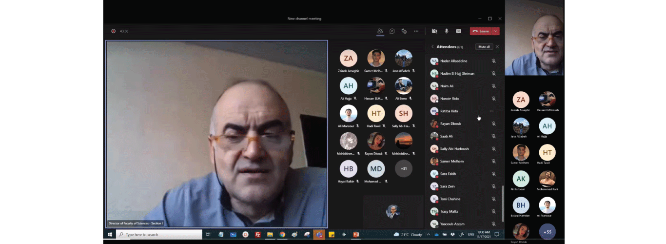 قسم الرياضيات التطبيقية في كلية العلوم 1 ينظّم لقاءً توجيهيًّا بين طلاب السنة المنهجية الثانية والهيئتين الإدارية والتعليمية