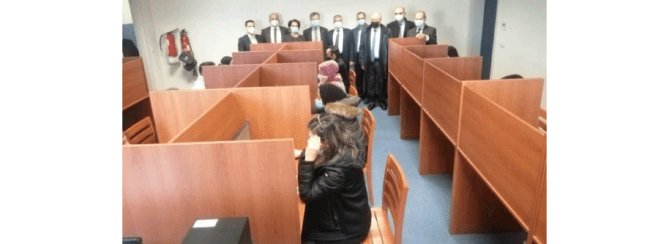 Minister Halabi inspects the colloquium examination center in Hadath