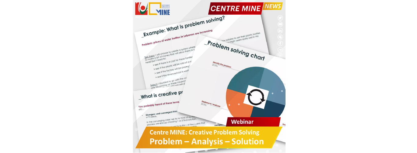 Centre MINE organized a webinar entitled “Collective and Creative Problem Solving”