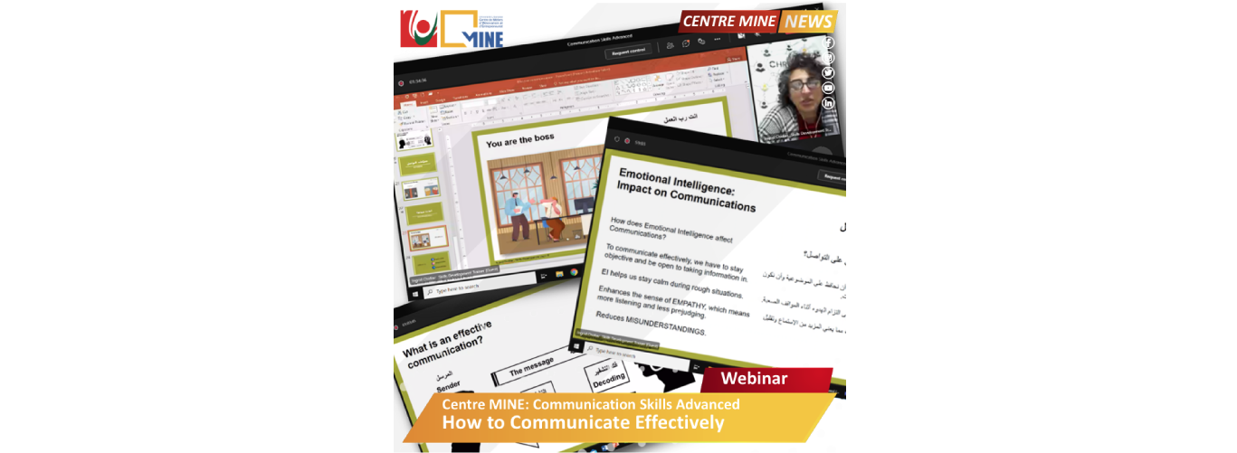 Centre MINE and GIL NORTH organize a webinar on advanced communication skills