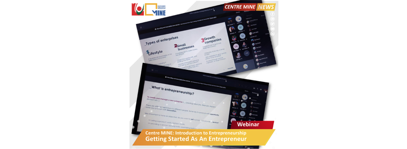 Center MINE and Makesense organize a webinar on entrepreneurship