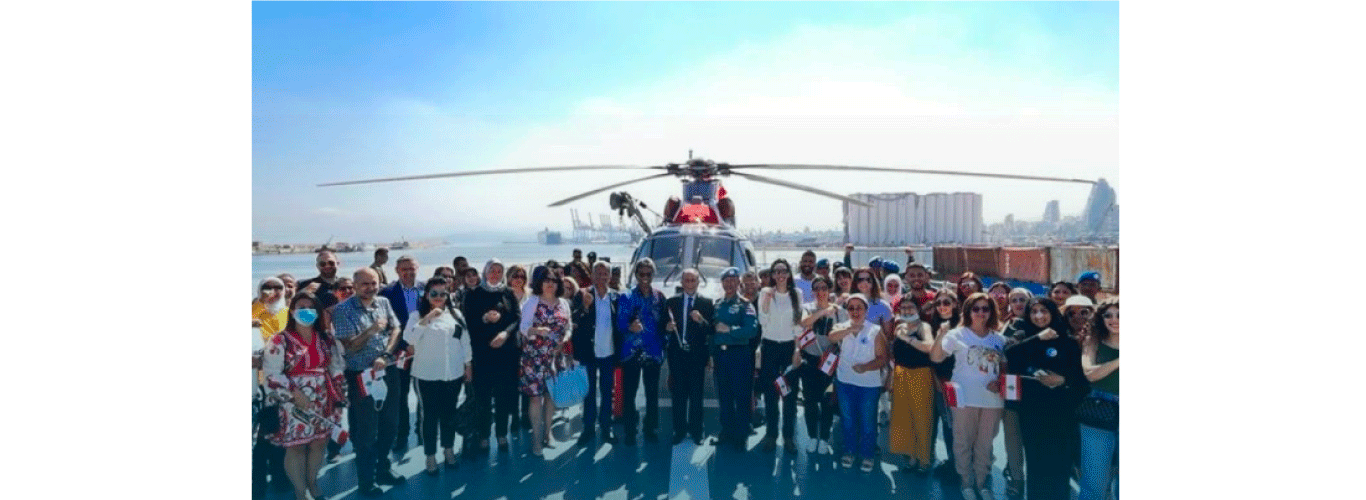 أساتذة وطلاب من الجامعة اللبنانية استكشفوا البارجة الإندونيسيّة في مرفأ بيروت