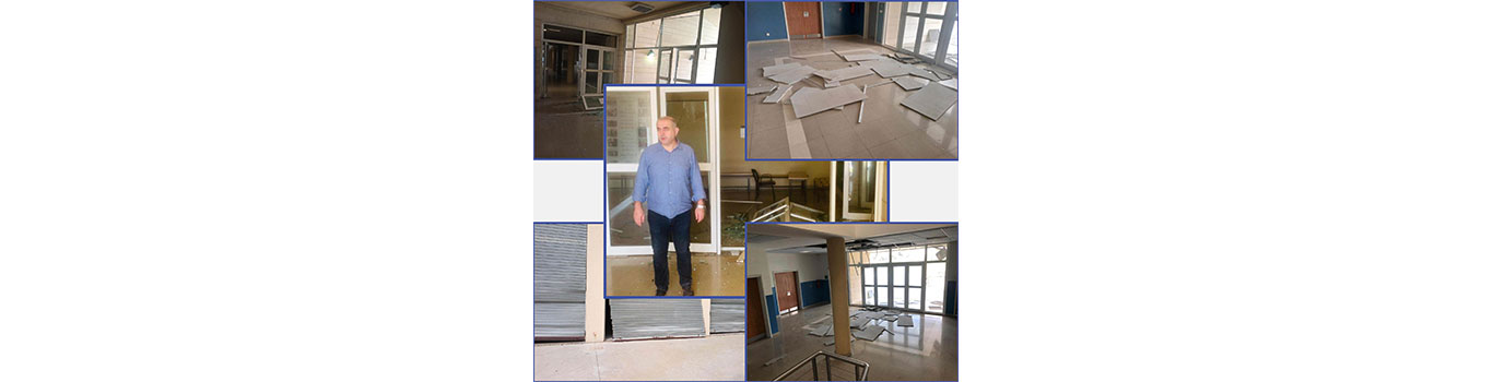 Extensive damage in the Rafic Hariri University Campus – Hadath following Israeli aggression