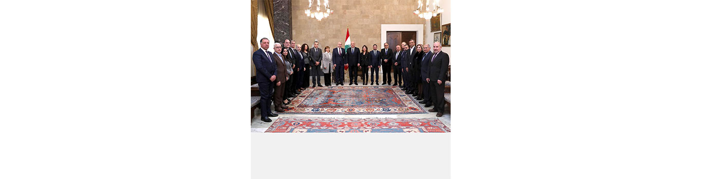 President Aoun received the delegation of the Lebanese University