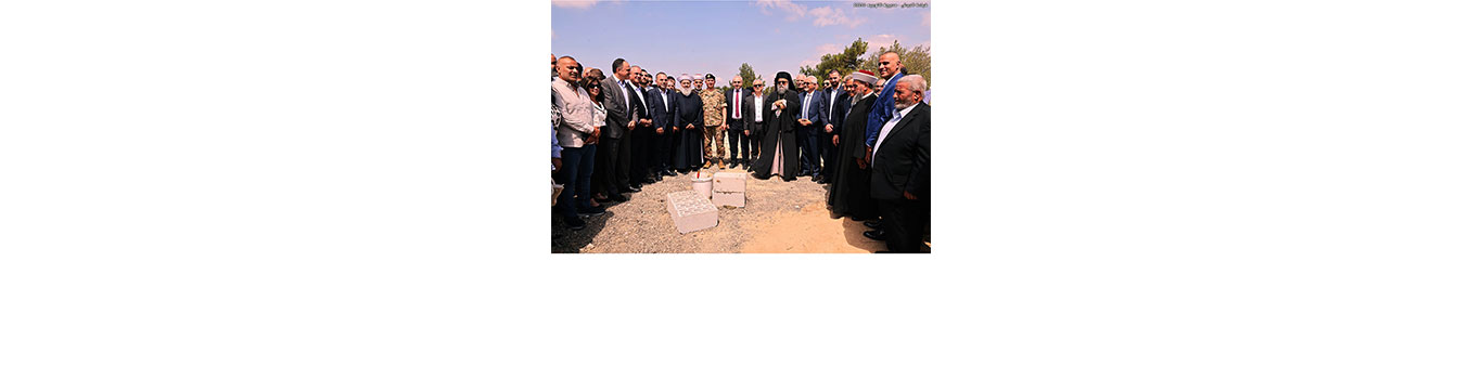 Laying the foundation stone for the Lebanese University and the military hospital in Akkar